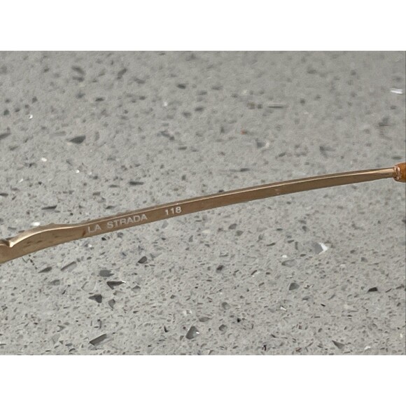 La Strada Eyeglasses Frames ONLY 118 0N3S Gold Metal 54-16-140 Full Rim pink - Picture 7 of 14
